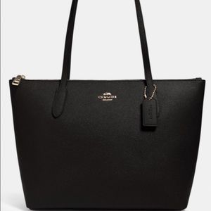 New Coach Black Zip tote SOLD